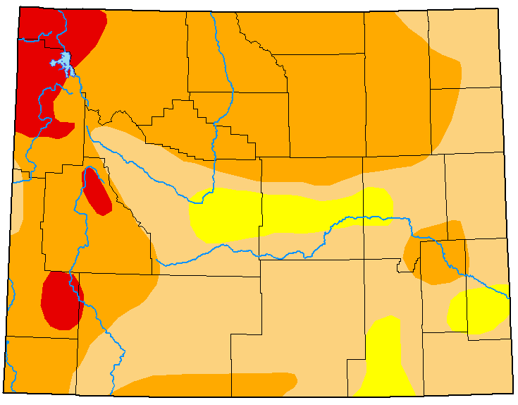 MAP Wyoming Drought Conditions - May 10, 2022 - National Drought Mitigation Center