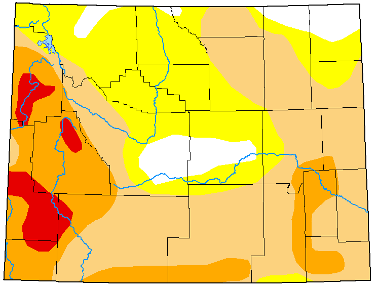 MAP Wyoming Drought Conditions - June 14, 2022 - National Drought Mitigation Center