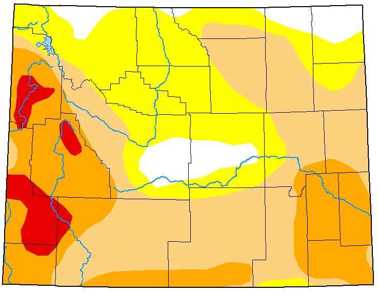 MAP Wyoming Drought Conditions - June 21, 2022 - National Drought Mitigation Center