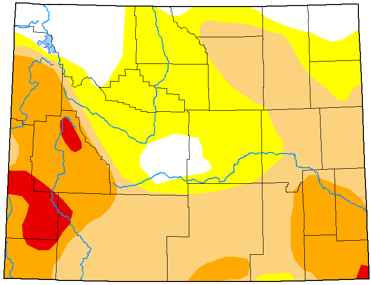 MAP Wyoming Drought Conditions - July 12, 2022 - National Drought Mitigation Center