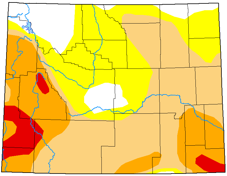 MAP Wyoming Drought Conditions - July 19, 2022 - National Drought Mitigation Center