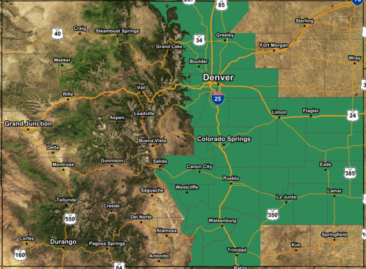 MAP Updated Colorado flood watches for August 7, 2022 - NWS