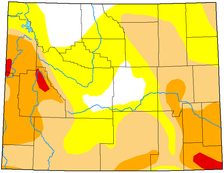 MAP Wyoming Drought Conditions - August 23, 2022 - National Drought Mitigation Center