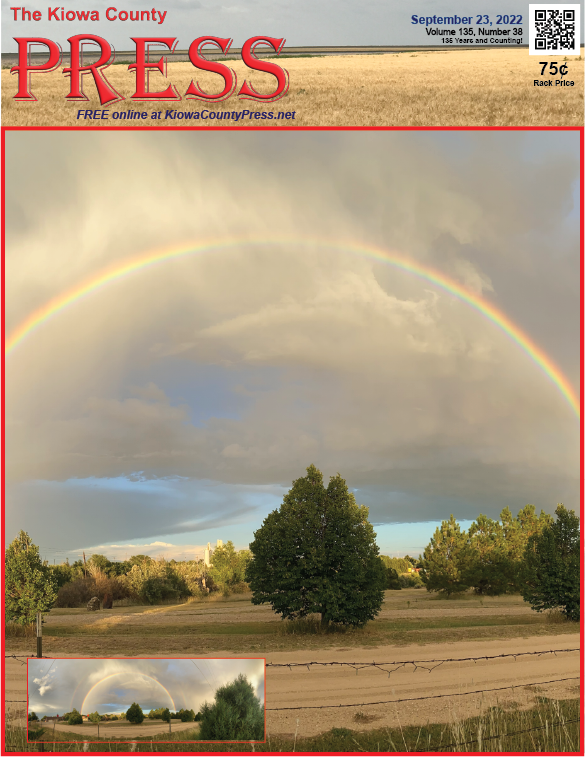 Photo of the Week - 2022-09-23 - Rainbow over Eads in Kiowa County, Colordo - Chris Sorensen