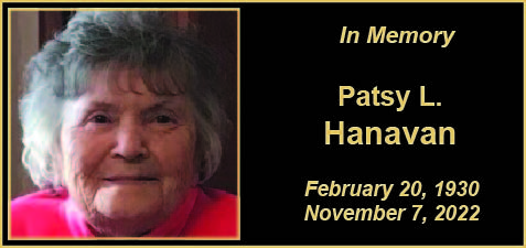 MEMORY Patsy L Hanavan