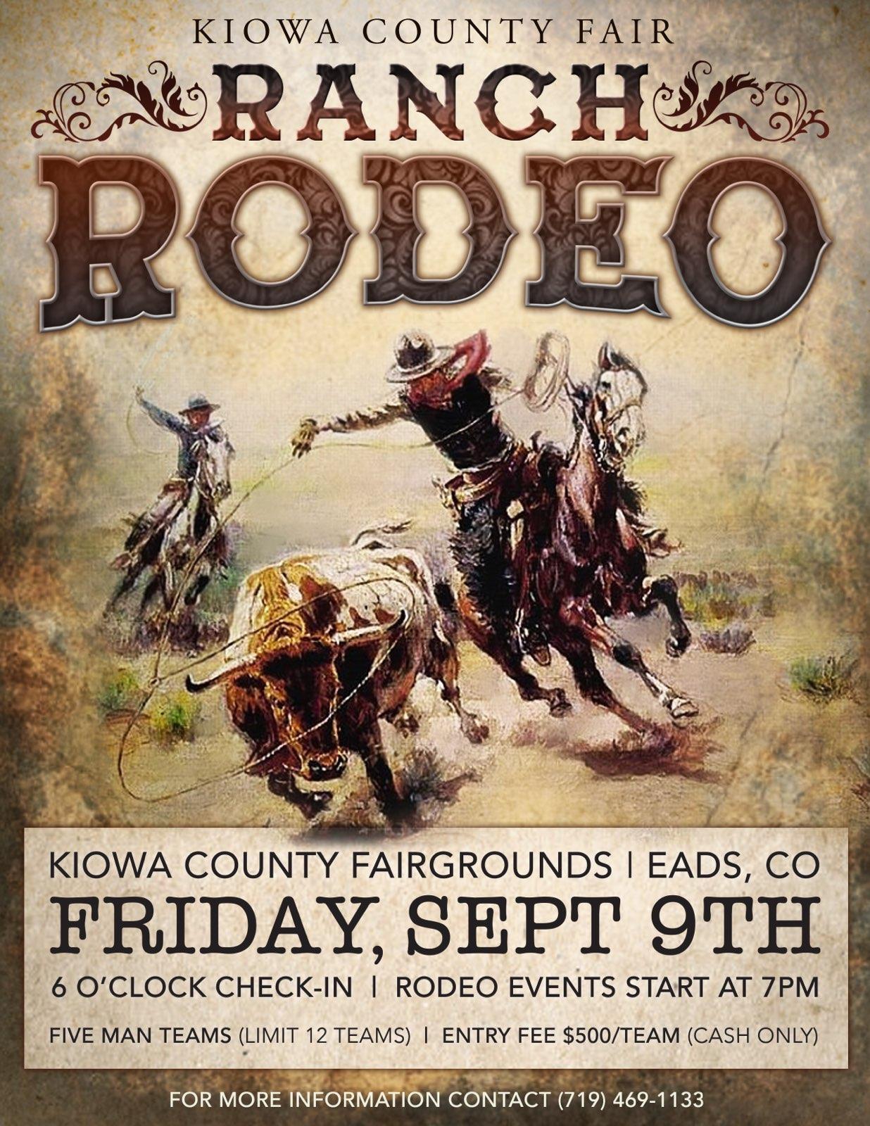 2022 Kiowa County Fair Ranch Rodeo Friday