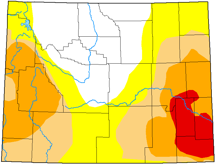 MAP Wyoming Drought Conditions - January 10, 2023 - National Drought Mitigation Center