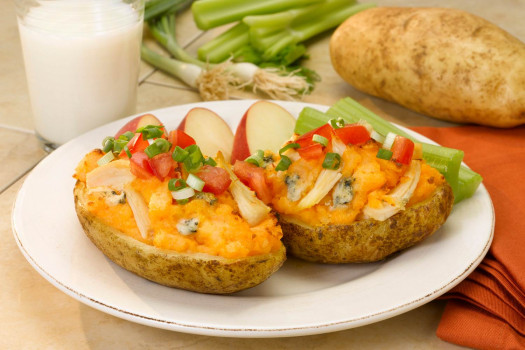 PICT RECIPE Potato Skins with Buffalo Chicken - USDA