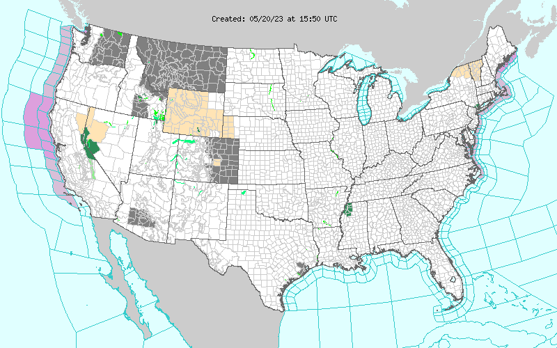 MAP United States weather alerts for May 20, 2023 - NWS