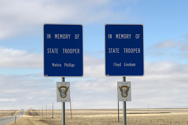 PICT Trooper Memorial Signs - Chris Sorensen