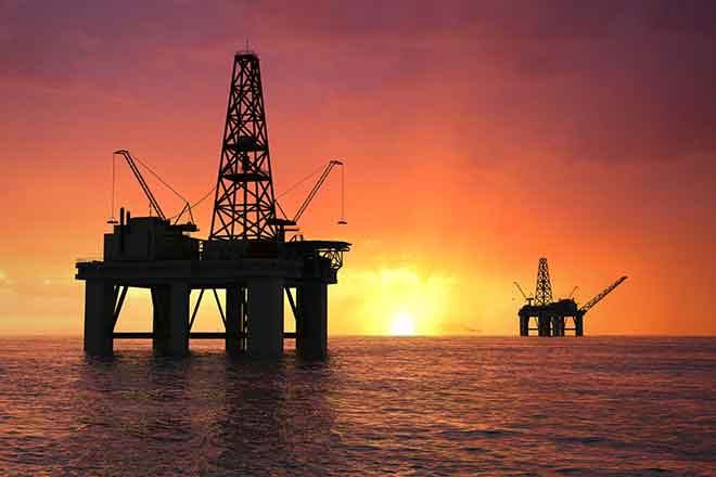 PROMO 64J1 Energy - Drilling Oil Ocean Sunset - iStock - TebNad