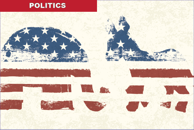 PROMO 660 x 440 Politics - Party Symbols as Flag - iStock