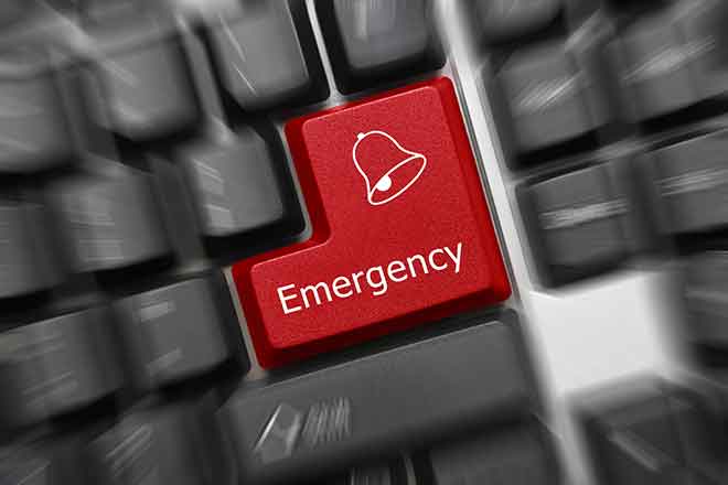 PROMO 64J1 Emergency - Disaster Keyboard - iStock - ArtemSam
