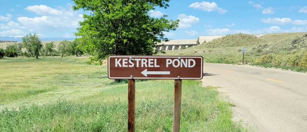 Kestrel Pond sign at Lake Pueblo Reservoir - CPW
