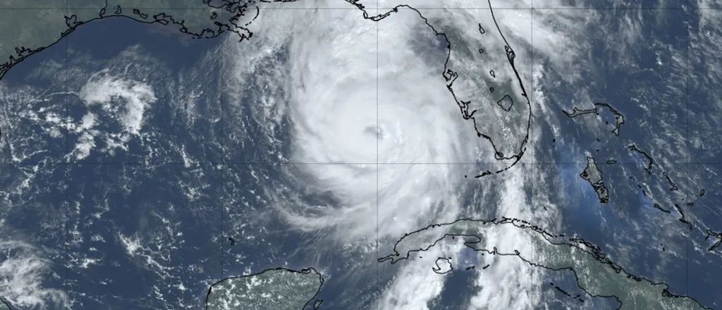 Satellite photo of Hurricane Helene of the west coast of Florida in 2024 - NOAA