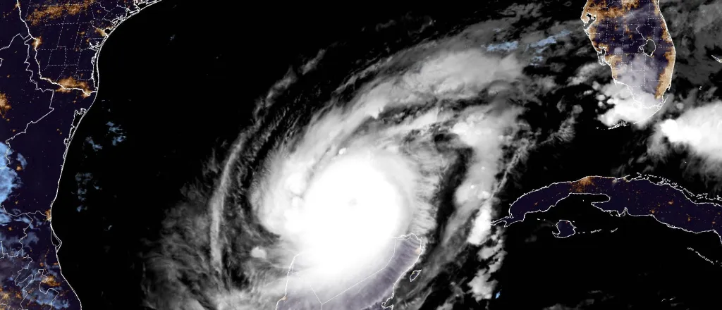 October 10, 2024 satellite view of Hurricane Milton in the Gulf of Mexico.