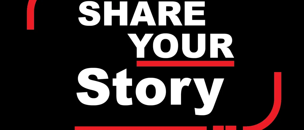 Concept artwork with the words "Share Your Story"