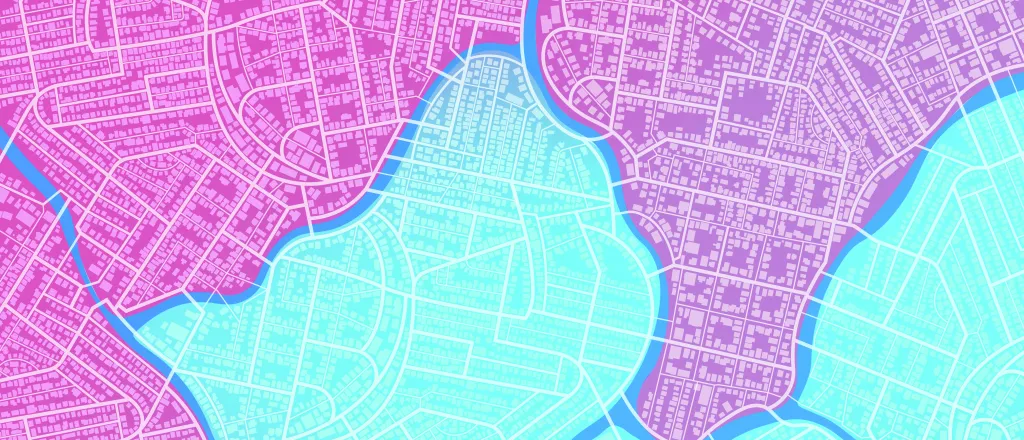 Generic map of political districts or subdivisions.