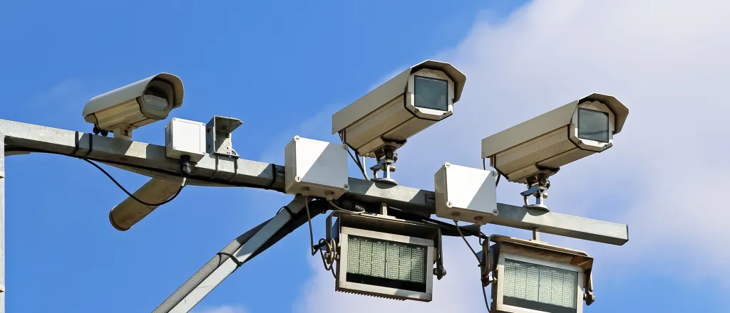 Speed camera system with special lights for enhanced visibility and operation in very low-light conditions