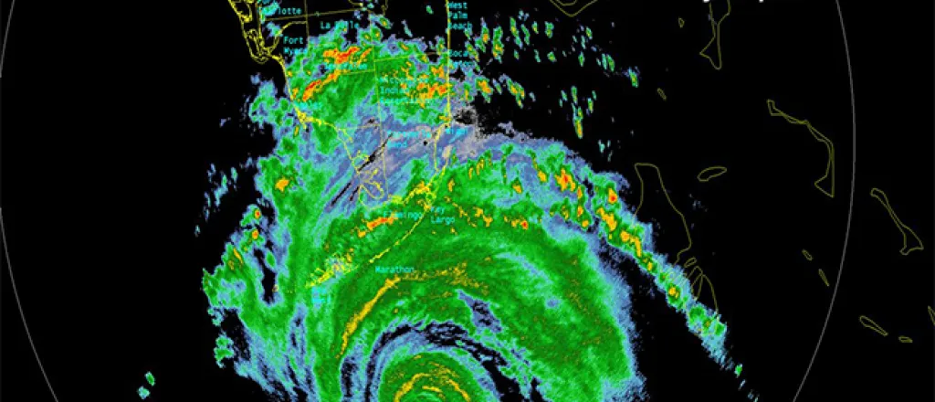 MAP - Hurricane Irma 200 miles south of Naples, Florida - NWS