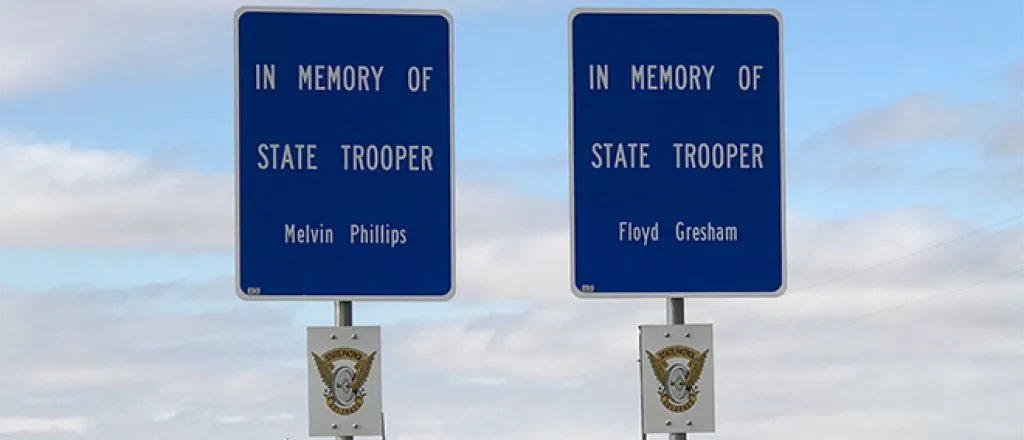PICT Trooper Memorial Signs - Chris Sorensen