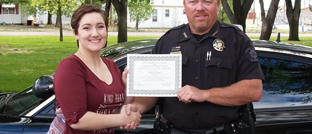 PICT Madison Kelley KC Sheriff Scholarship