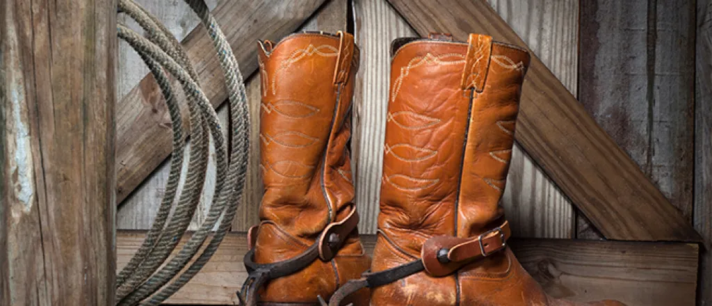 PROMO 660 x 440 Miscellaneous - Rodeo Boots Rope Barn Wood - iStock