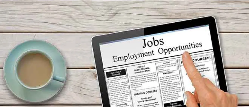 PROMO 64J1 Business - Job Search Employment Finance Tablet Coffee - iStock - Pixsooz