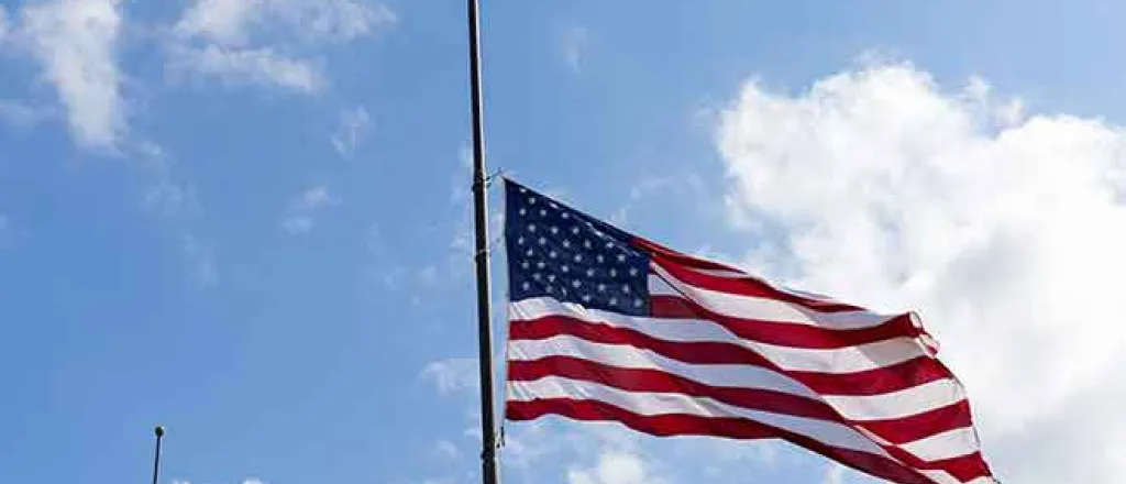 PROMO Flag - Half Staff Mast US United States - iStock - michelmond
