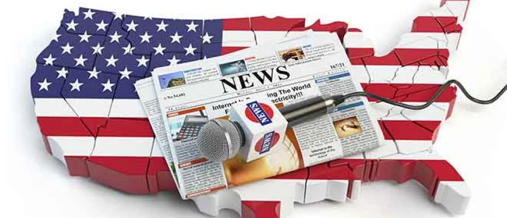 PROMO 64J1 Miscellaneous - United States US Map News Newspaper National Microphone Recap - iStock - Bet_Noire