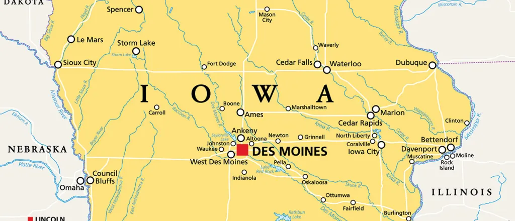 PROMO Map - Iowa State Map - iStock - PeterHermesFurian