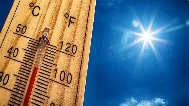 PROMO 64J1 Weather - Temperature Thermometer Hot Heat Sun Sky Celsius Centigrade Fahrenheit - iStock - MarianVejcik PROMO Weather - Temperature Thermometer Hot Heat Sun Sky Celsius Centigrade Fahrenheit - iStock - MarianVejcik
