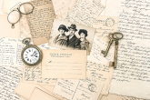 PROMO 660 x 440 History - Post Cards Pocket Watch Keys Spectacles - iStock