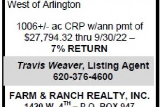 Just Listed - 1,006 Acres CRP in Kiowa County