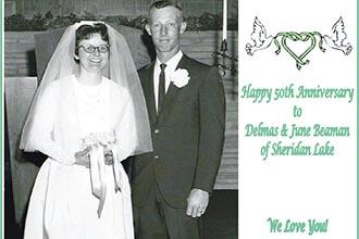 Happy 50th Anniversary to Delmas and June Beaman