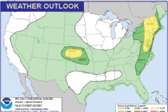 Weekend Weather Outlook: Cool, Wet with a Risk of Flash Floods