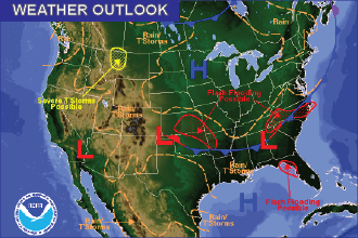 Weather Outlook – the Week Ahead: Thunderstorms and Slightly Warmer