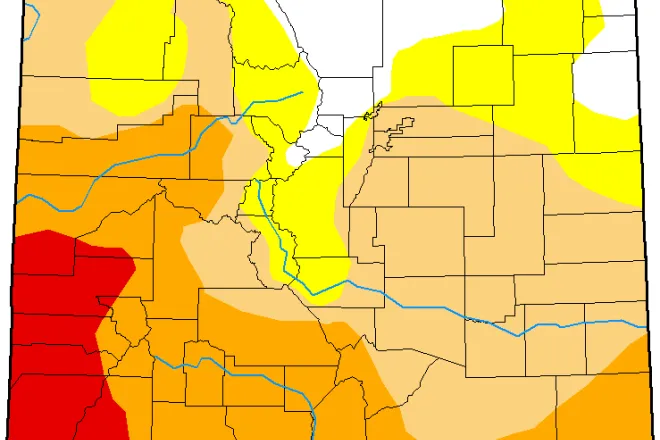 MAP Colorado Drought Conditions February 20, 2018