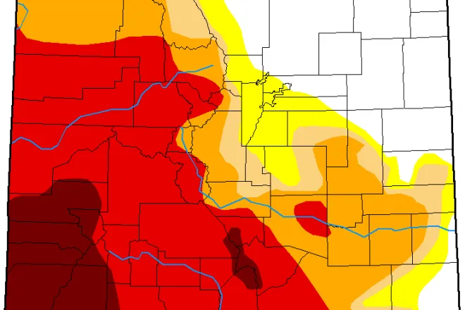 MAP Colorado Drought Conditions - September 4, 2018