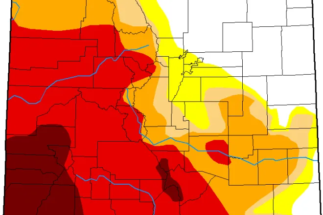 MAP Colorado Drought Conditions - September 11, 2018