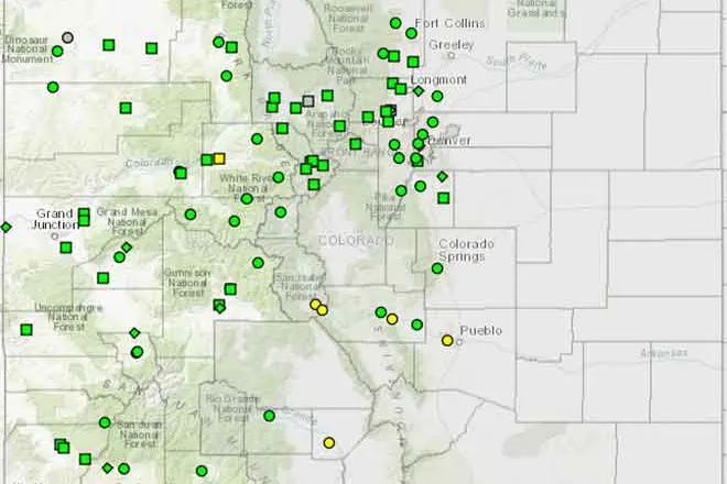 MAP River Gauges in Colorado at 1000 June 30, 2019 - NWS