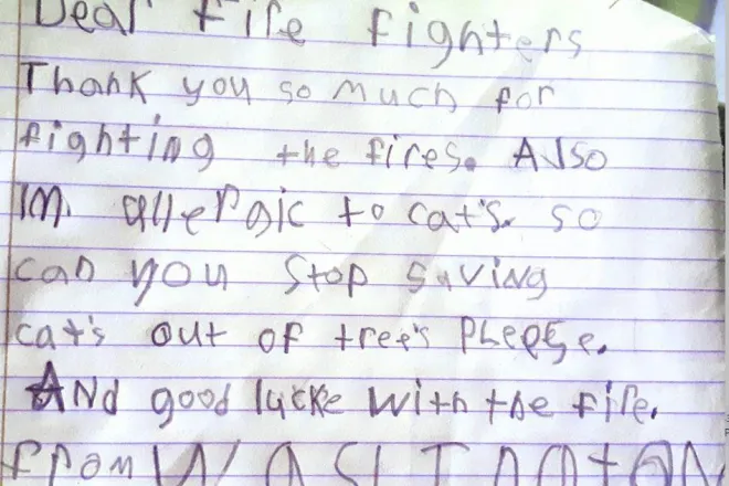 PICT Note from a child to the Pine Gulch firefighters PICT Note from a child to the Pine Gulch firefighters
