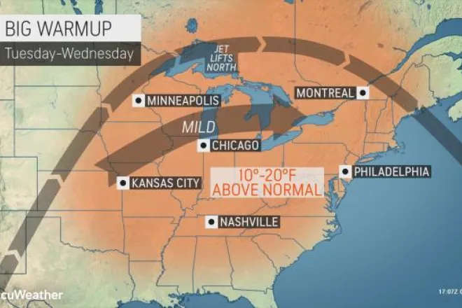 MAP Big warmup in the eastern United States March 8-9, 2021 - AccuWeather MAP Big warmup in the eastern United States March 8-9, 2021 - AccuWeather