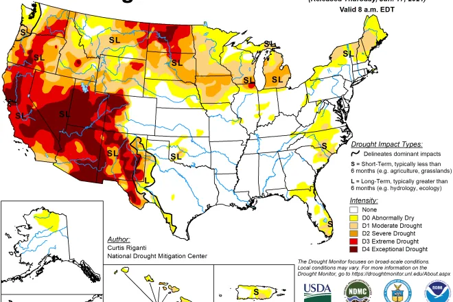 MAP United States drought conditions for June 15, 2021 - National Drought Mitigation Center MAP United States drought conditions for June 15, 2021 - National Drought Mitigation Center