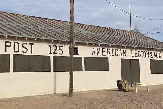 PICT Closer view of signage on the American Legion Hall in Eads - Chris Sorensen