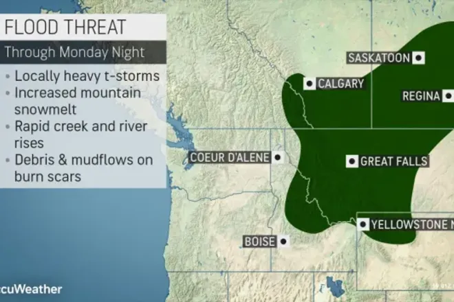 MAP Flood threat through June 20, 2022 - AccuWesather MAP Flood threat through June 20, 2022 - AccuWesather