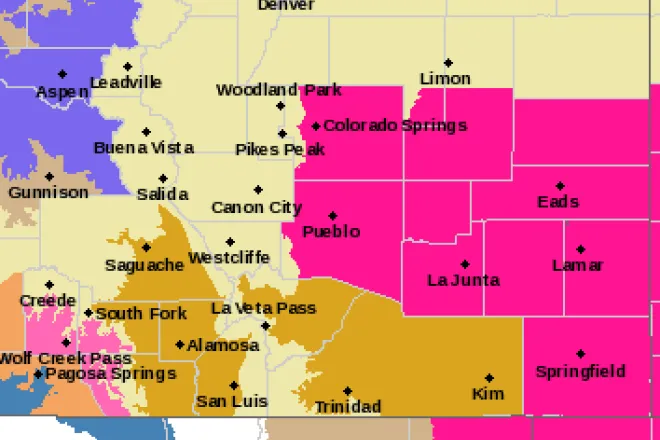 MAP Fire danger in southeast Colorado for February 28, 2023 - NWS