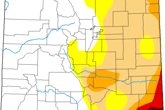 MAP Colorado Drought Conditions - March 28, 2023 - National Drought Mitigation Center