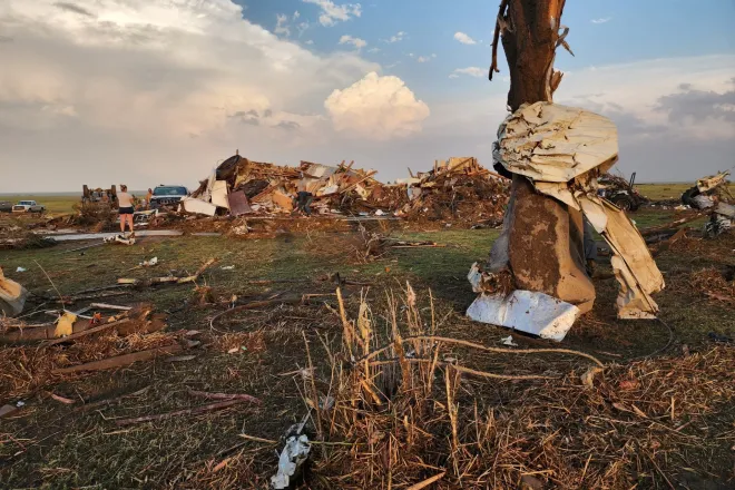 PICT Tornado damage south of Granada in Prowers County, Colorado - Prowers County Sheriff's Office
