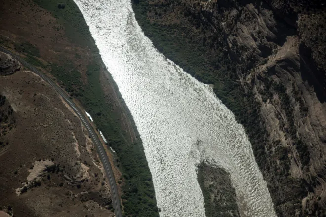 PICT The Colorado River flows through Ruby and Horsethief canyons area near Mack, June 9, 2023. William Woody for Colorado Newsline